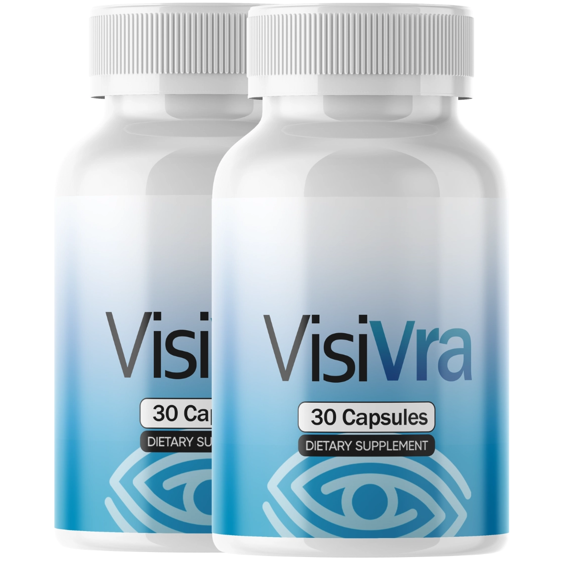 Two bottles of Visivra eye health dietary supplement, 30 capsules each
